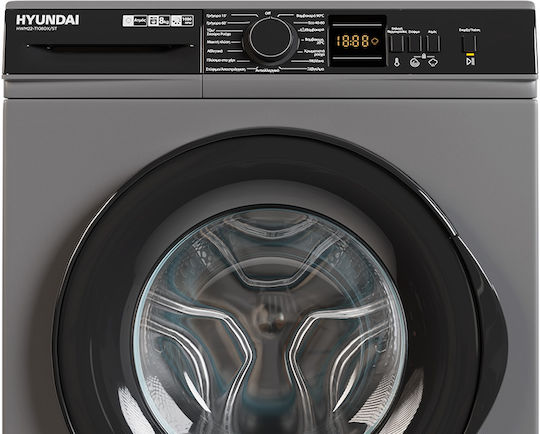 Hyundai Waschmaschine 8kg 1000 Umdrehungen Gray