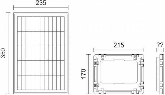 Spot Light Waterproof Solar LED Floodlight 100W Cold White 6000K with Remote Control IP65