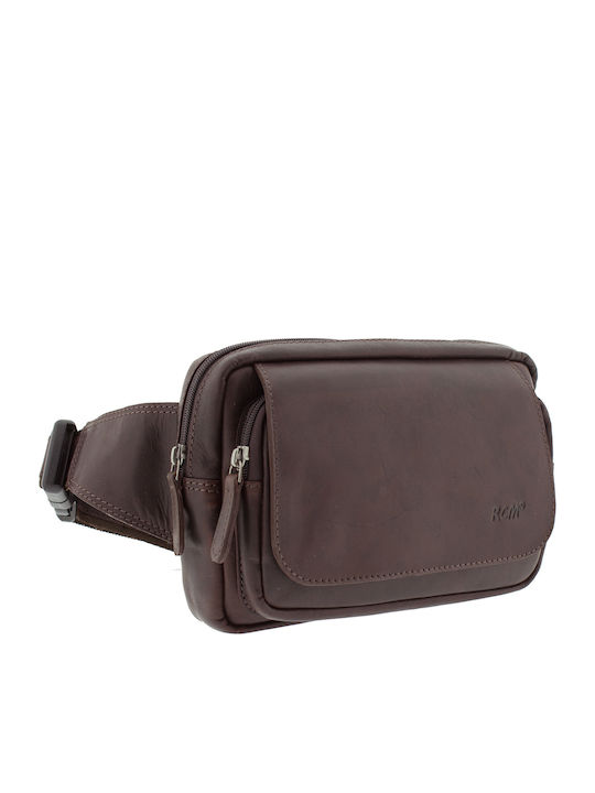 Leather Waist Bag Brown