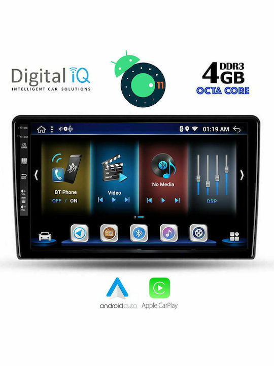 Digital IQ Car Audio System for Kia Ceed 2009-2012 (Bluetooth/USB/AUX/WiFi/GPS/Apple-Carplay/CD) with Touch Screen 9"