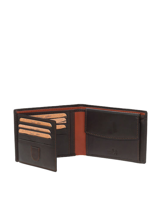 Leather Men's Wallet Classic with RFID Brown