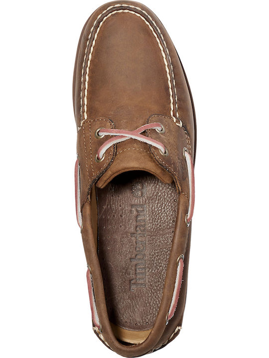 Δερμάτινα Ανδρικά Boat Shoes σε Ταμπά Χρώμα