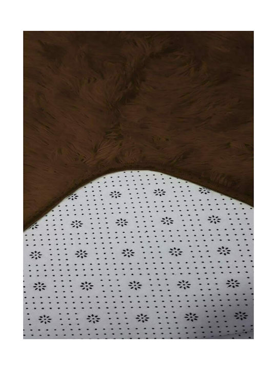 Fluffie Antiderapant Covor Rectangular Maro
