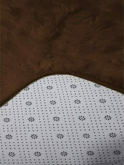 Fluffie Antiderapant Covor Rectangular Maro