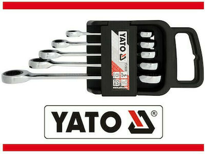 Yato Set 5 Double Polygon Wrench Bent with Ratchet Mechanism