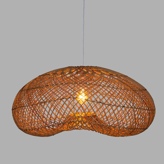 Adjustable Pendant Light Brown Boho with Socket E27 100cm