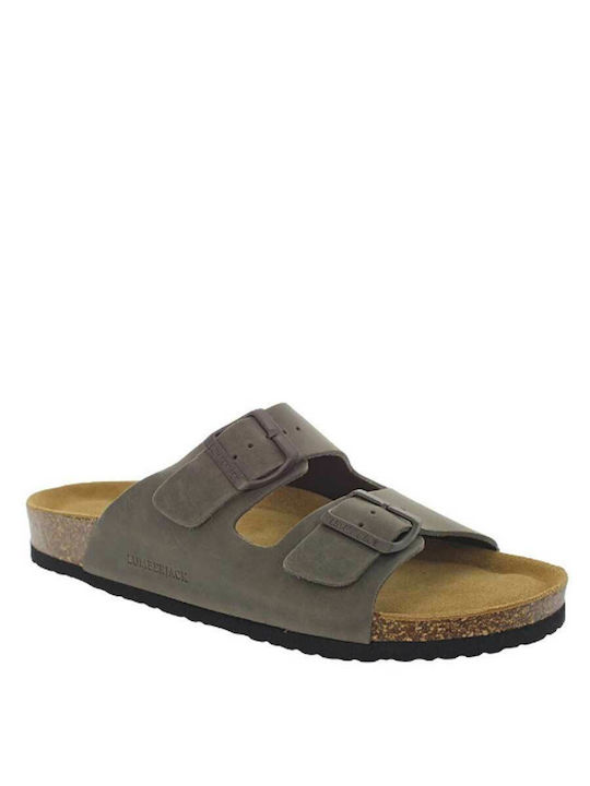 Lumberjack Flint Leder Herrensandalen Ανθρακί