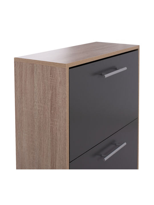 Suport pentru pantofi Davina cu 3 Rafturi Sonama / Grey L62xW24xH110cm