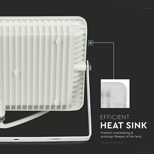 V-TAC Στεγανός Προβολέας LED 50W Φυσικό Λευκό 4000K IP65