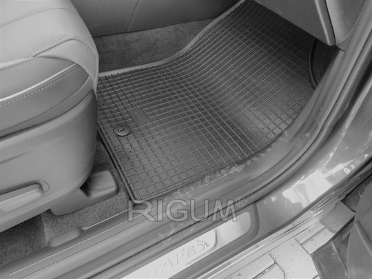 Rigum Set of Front and Rear Mats 4pcs for Hyundai Santa Fe 2020+ Black