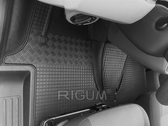 Rigum Set of Front and Rear Mats 4pcs for Volkswagen Transporter 2019+ Black
