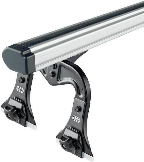 Cruz Autodachträger Aluminium 128cm Universell mit Dachträgerfüßen Silber