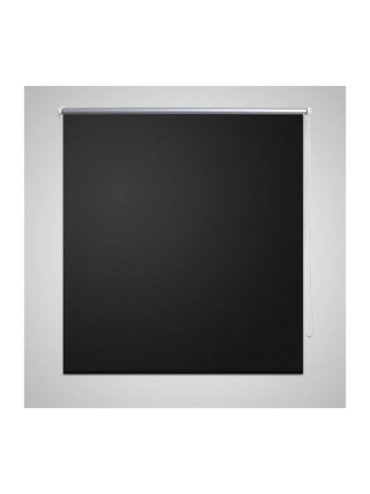 vidaXL Roller Blind Total Blackout Black Type "P"160xH230cm 240181