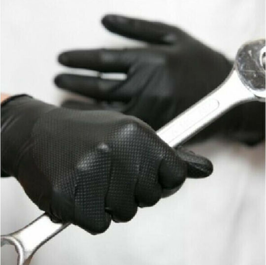 Grippaz Tough & Durable 246A Nitrile Examination Gloves Powder Free Black 50pcs