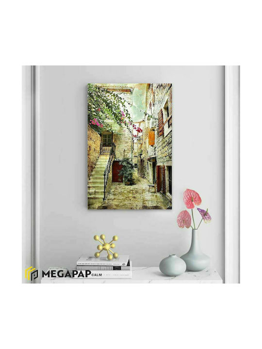 Megapap Picturesque Neighborhood Painting on Canvas 40x60cm