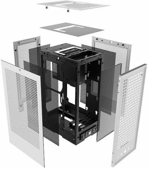 HYTE Revolt 3 Mini Tower Κουτί Υπολογιστή με Πλαϊνό Παράθυρο Λευκό