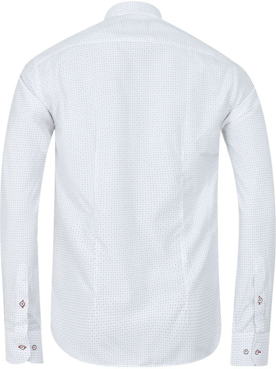 Long-sleeved Shirt Polka Dot White