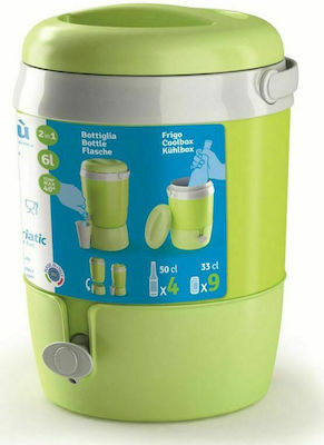 Adriatic Βρυσάκι Behälter mit Wasserhahn Thermosflasche Kunststoff Grün mit Handgriff