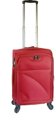 Forecast 8317 4 Ρόδες Cabin Travel Suitcase Fabric Red with 4 Wheels Height 55cm