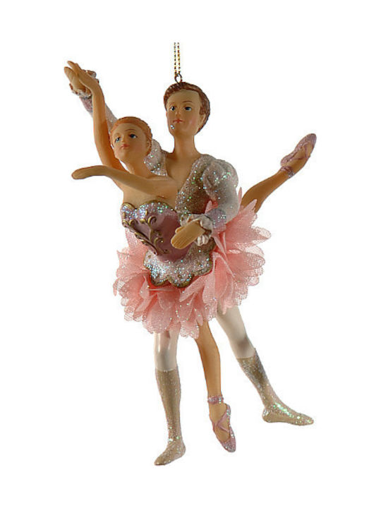 Weihnachtshänger Ballerina Rosa mit Goldstaub 12cm