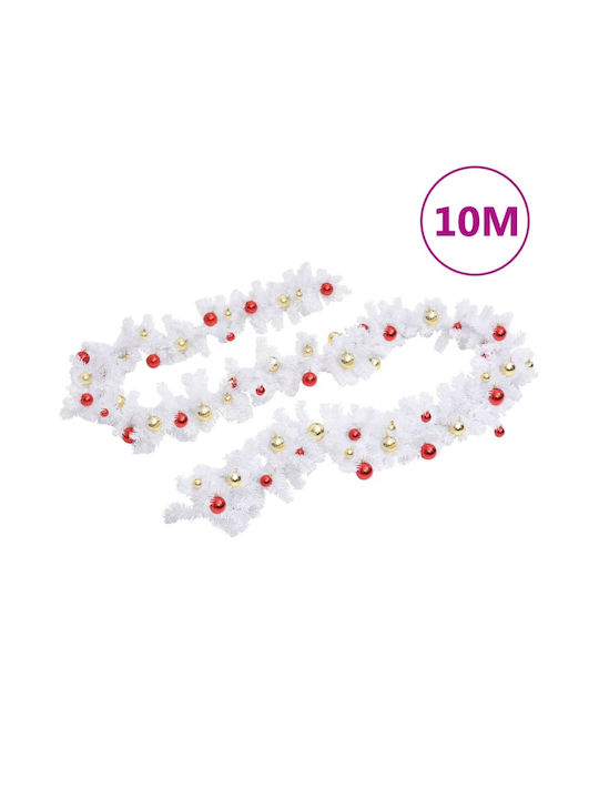 vidaXL Christmas Garland White 1000cm 1pc