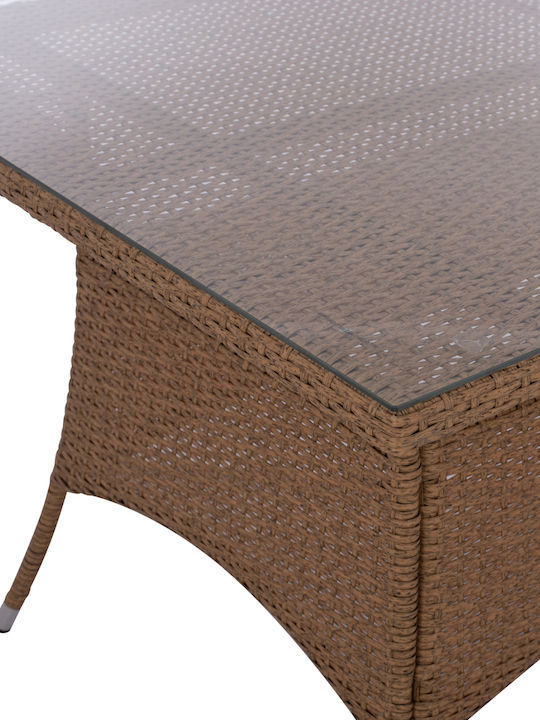 Метално Маса Стабилна Minsk Beige / Brown 150x90x75бр