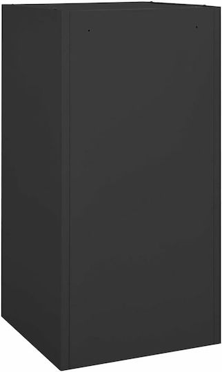 Single Door Wardrobe Metallic with 1 Shelf 53x53x105cm