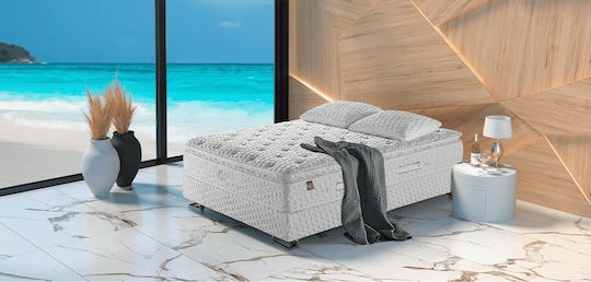 Linea Strom Cloud Queen Ergonomic Mattress Foam / Latex 160x200x34cm with Independent Springs & Topper