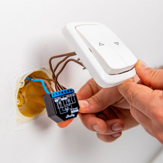 Shelly Plus 2PM Smart Switch 2 Καναλιών Wi-Fi, Bluetooth & RF 10A με Τηλεχειριστήριο (με Ουδέτερο)