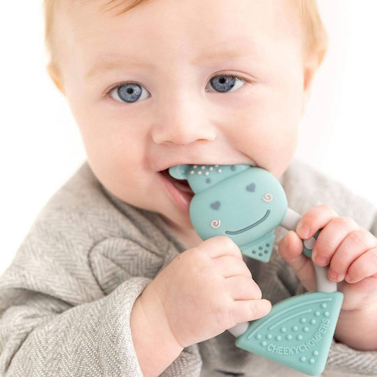 Cheeky Chompers Ippopotam Masator Inel Dentar Din Silicon Pentru 0 Luni+