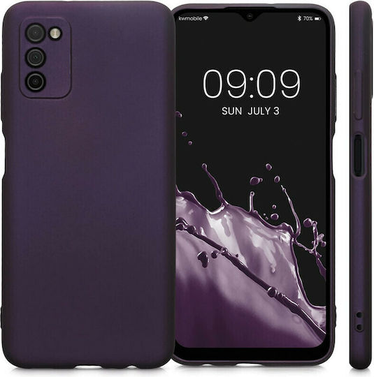 KWmobile Smooth Flexible Back Cover Silicone Metallic Berry (Galaxy A03s)