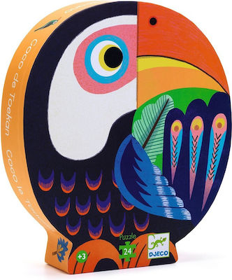 Kids Puzzle Coco Toucan for 3++ Years 24pcs Djeco