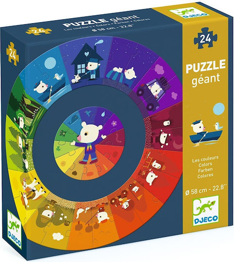 Kids Puzzle Giant Colors For 1+ Years 24 Pieces Djeco