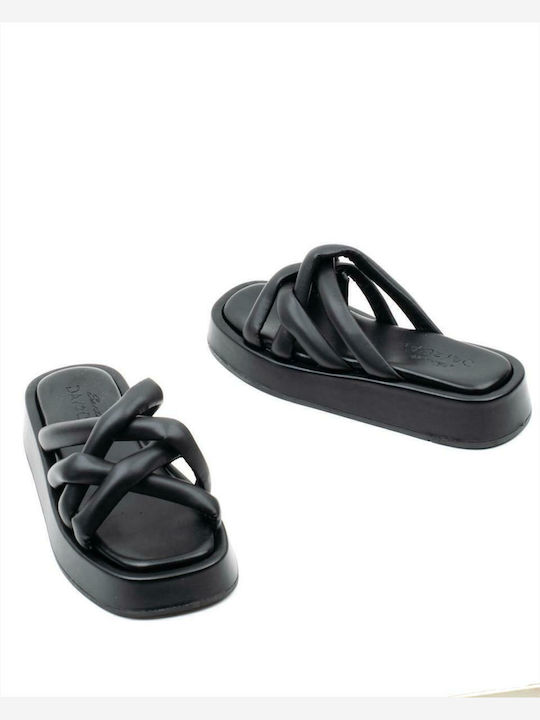 Women's Flat Sandals Flatforms in Black Color