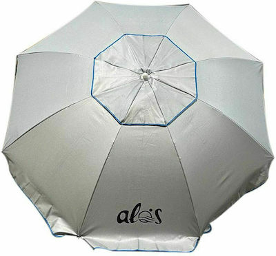 Zanna Toys Alos Beach Umbrella Blue-Silver Diameter 2m Blue