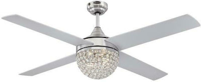 Westinghouse Kelcie 72206 Ceiling Fan 132cm with Light and Remote Control Brushed Nickel