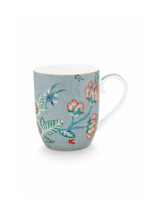 PiP Studio Flower Festival Porcelain Cup Blue 145ml 2pcs