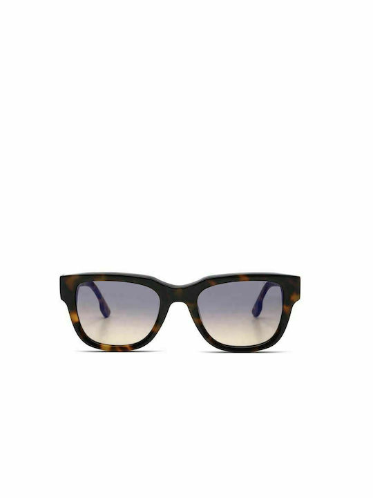 Komono Danny Sunglasses with Rosa Barberini Tartaruga Plastic Frame and Blue Gradient Lens