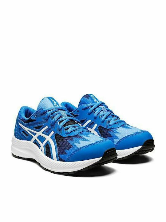 Contend 8 Print GS Kids Sports Shoes Running with Laces Blue