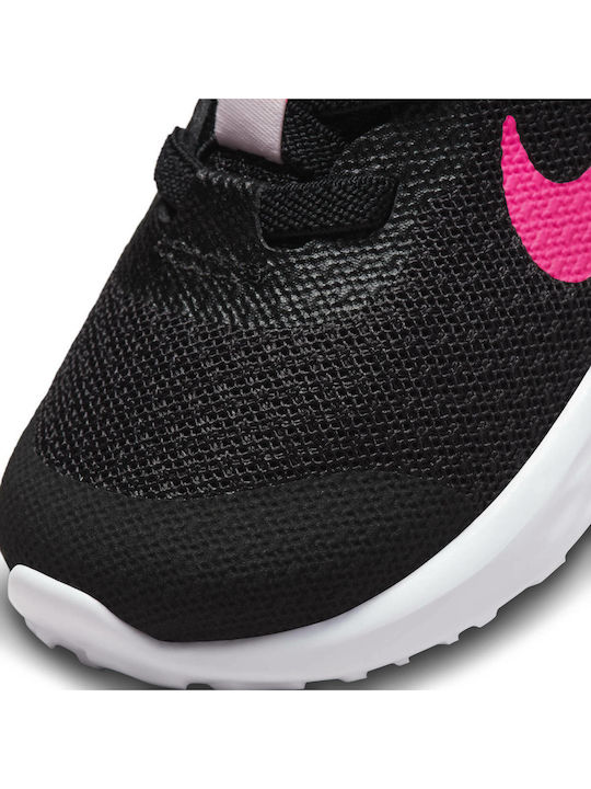 Revolution 6 Încălțăminte Sport Copii Alergare cu Închidere Hoop & Loop Negru / Hyper Pink / Pink Foam