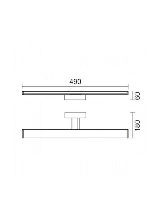 Spot Light Modern Aplică de Perete cu LED Integrat și Lumină Alb Natural Aur Lățime 49cm