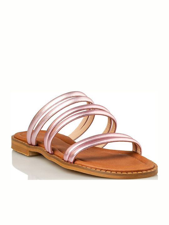 Women's Flat Sandals in Pink Color