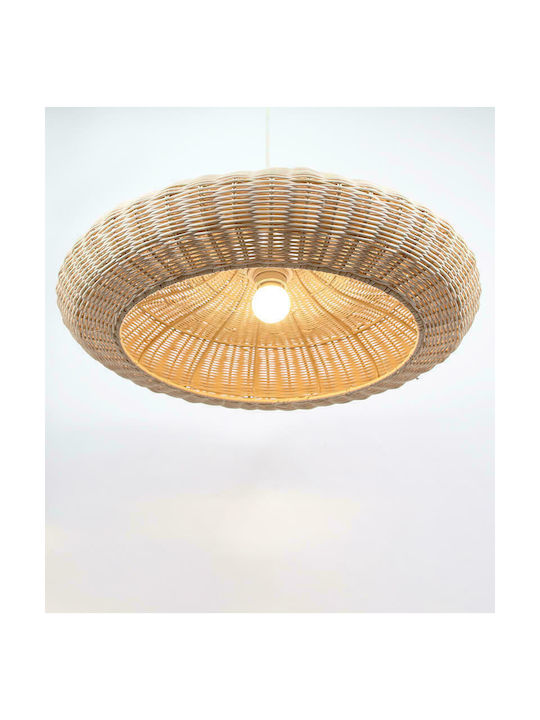 Luma Hängelampe Beige Raster mit Fassung E27 50x15.5cm.
