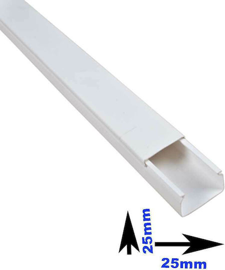 Elmark Canal De Cablu Cu Autocolant Din Plastic Alb 2m