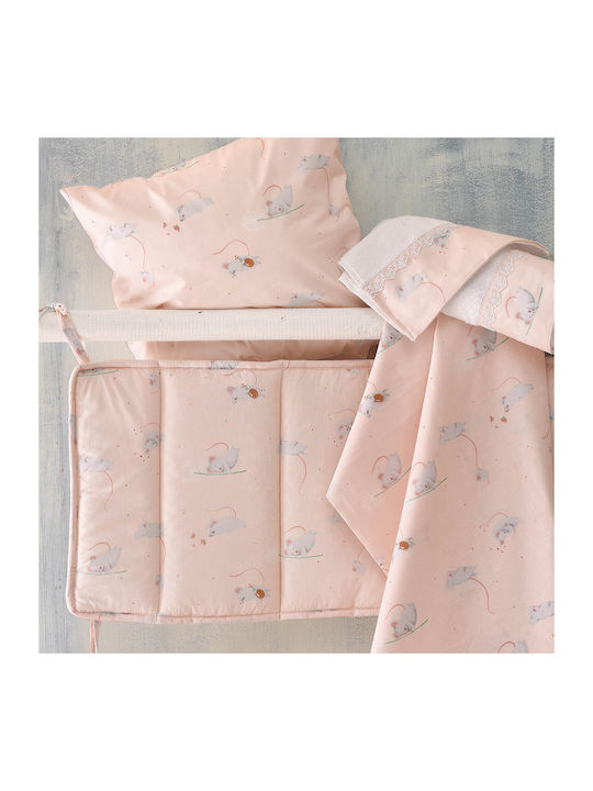 Rythmos Duvet Crib Cotton Jerom Pink 110x150cm