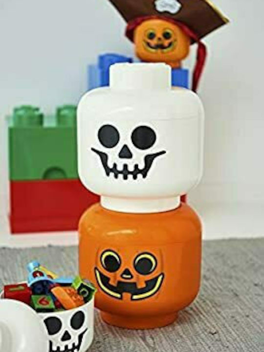 Room Copenhagen Παιδικό Κουτί Αποθήκευσης από Πλαστικό Lego Skeleton Λευκό 24x24x26cm