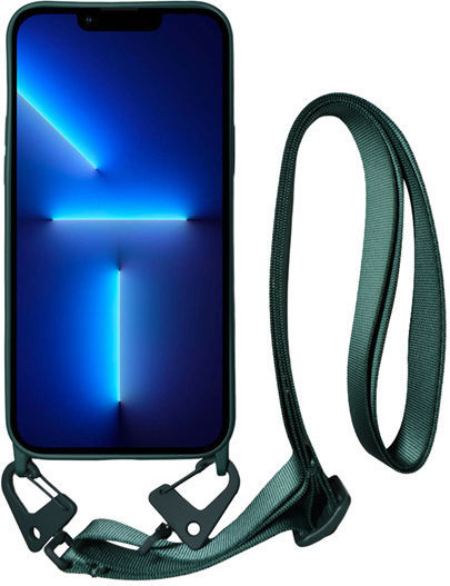 Vivid Strap Задна корица Силикон с Каишка Pine Green (iPhone 13 Pro)