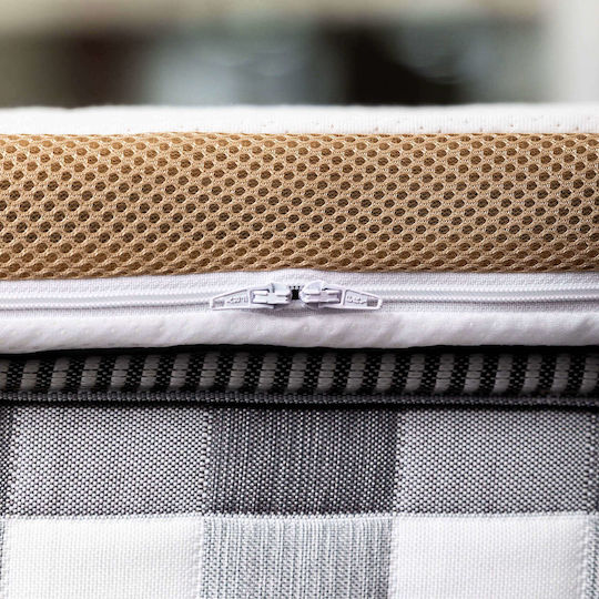 Como felt & wadding producers Mattress Topper Bamboo Single Memory Foam with Bamboo Fibers , Removable Cover & Elastic Straps 90x200x4cm