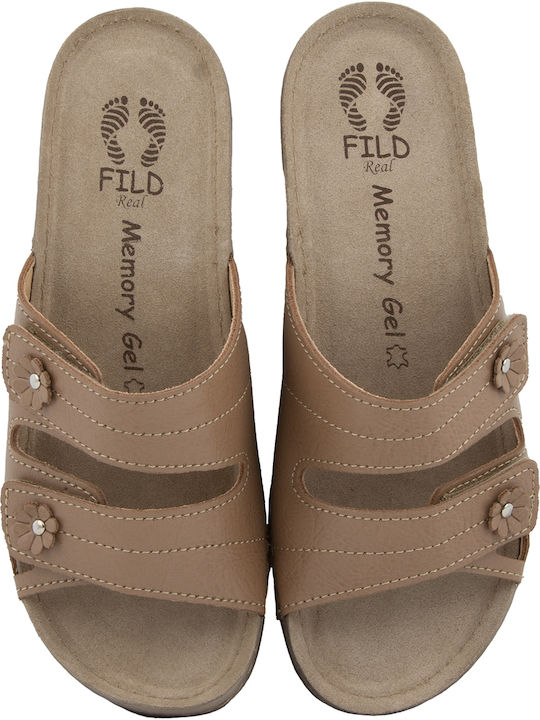 Milena Flache Sandalen für Damen in Tabac Braun Farbe