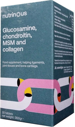 Nutrinous Glucosamine, Chondroitin, MSM & Collagen Supplement for Joint & Bone Health 30 tabs